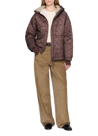 Figure View - Click To Enlarge - BRUNELLO CUCINELLI - Quilted Padded Zip Up Jacket