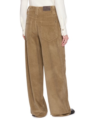 Back View - Click To Enlarge - BRUNELLO CUCINELLI - Wide Leg Corduroy Pants