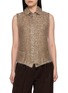 Main View - Click To Enlarge - BRUNELLO CUCINELLI - Scarf Spread Collar Sequin Knit Vest
