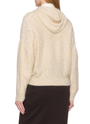 Back View - Click To Enlarge - BRUNELLO CUCINELLI - Hooded Zip Up Cardigan