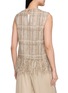 Back View - Click To Enlarge - BRUNELLO CUCINELLI - Tassle Hem Sleeveless Blouse