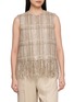 Main View - Click To Enlarge - BRUNELLO CUCINELLI - Tassle Hem Sleeveless Blouse
