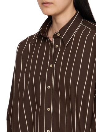  - BRUNELLO CUCINELLI - Striped Point Collar Shirt