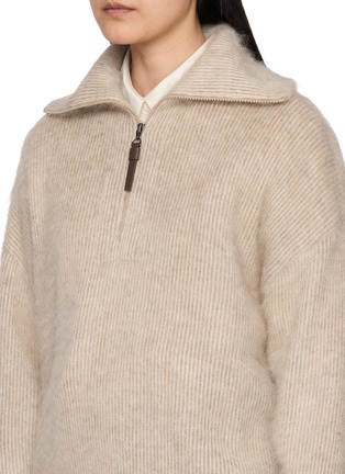  - BRUNELLO CUCINELLI - High Collar Half Zip Sweater