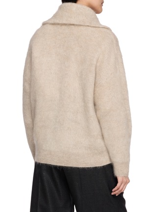 Back View - Click To Enlarge - BRUNELLO CUCINELLI - High Collar Half Zip Sweater