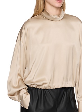  - BRUNELLO CUCINELLI - Turtleneck Satin Blouse