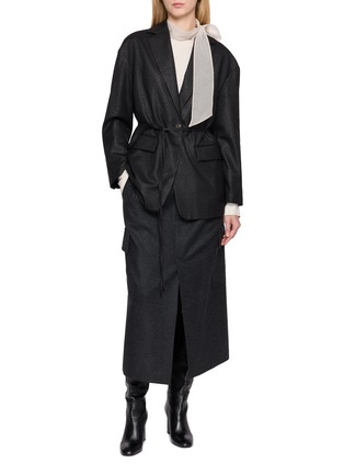 Figure View - Click To Enlarge - BRUNELLO CUCINELLI - Fluid Suit Jacket