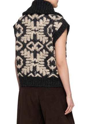 Back View - Click To Enlarge - BRUNELLO CUCINELLI - Jacquard Knit Gilet