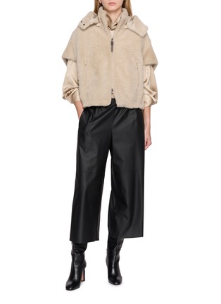 Figure View - Click To Enlarge - BRUNELLO CUCINELLI - Hooded Zip Up Jacket