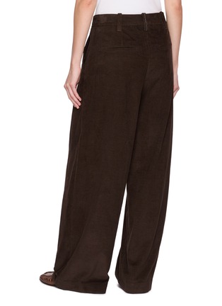 Back View - Click To Enlarge - BRUNELLO CUCINELLI - Pleated Front Corduroy Pants