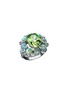 Detail View - Click To Enlarge - MING SONG HAUTE JOAILLERIE - Platinum Tourmaline Opal Diamond Ring