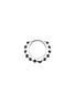 Detail View - Click To Enlarge - MARIA TASH - Eternity 18K White Gold Black Diamond Hoop Earring