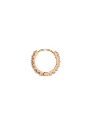 Detail View - Click To Enlarge - MARIA TASH - Eternity 18K Rose Gold Diamond Hoop Earring