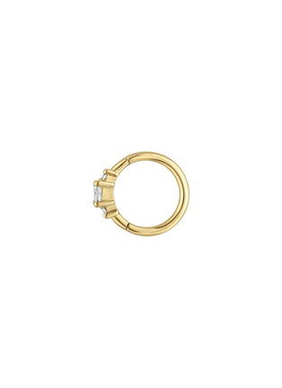 Detail View - Click To Enlarge - MARIA TASH - Princess 18K Gold Diamond  Hoop Earring