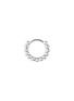 Detail View - Click To Enlarge - MARIA TASH - 14K White Gold Granulated Hoop Earring