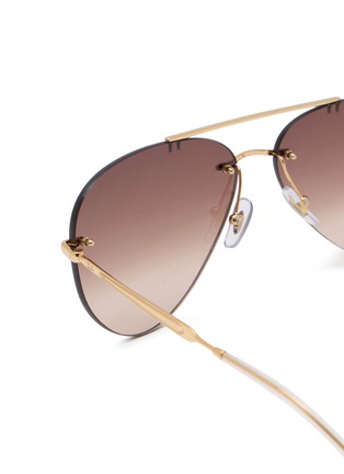 Detail View - Click To Enlarge - RAY-BAN - Metal Aviator Sunglasses
