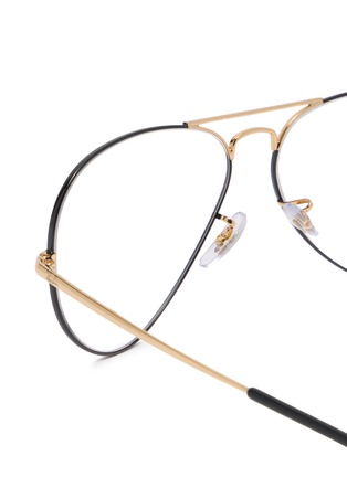 Detail View - Click To Enlarge - RAY-BAN - Metal Aviator Optical Glasses