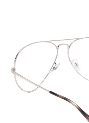 Detail View - Click To Enlarge - RAY-BAN - Metal Aviator Optical Glasses
