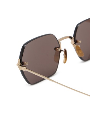 Detail View - Click To Enlarge - OLIVER PEOPLES - Titanium Rectangular Sunglasses
