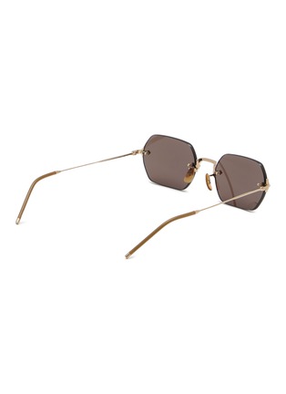 Figure View - Click To Enlarge - OLIVER PEOPLES - Titanium Rectangular Sunglasses