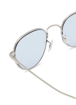 Detail View - Click To Enlarge - OLIVER PEOPLES - Titanium Round Sunglasses