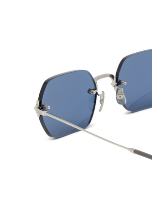 Detail View - Click To Enlarge - OLIVER PEOPLES - Titanium Rectangular Sunglasses