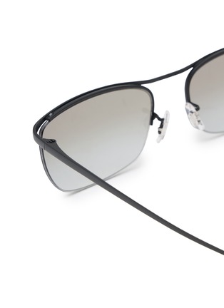 Detail View - Click To Enlarge - OLIVER PEOPLES - Titanium Rectangular Sunglasses