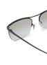 Detail View - Click To Enlarge - OLIVER PEOPLES - Titanium Rectangular Sunglasses