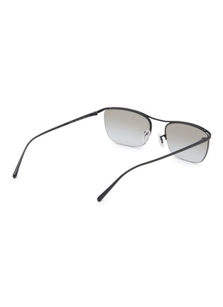 Figure View - Click To Enlarge - OLIVER PEOPLES - Titanium Rectangular Sunglasses