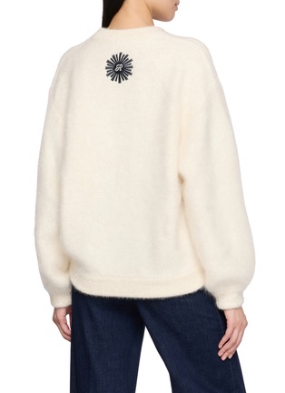 Back View - Click To Enlarge - FRAME - The Ritz Logo Embroidered Cashmere Knit Sweater