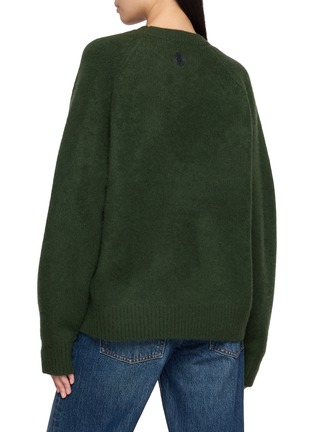 Back View - Click To Enlarge - FRAME - X Ritz Paris Logo Embroidered Brushed Cashmere Knit Sweater