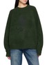 Main View - Click To Enlarge - FRAME - X Ritz Paris Logo Embroidered Brushed Cashmere Knit Sweater
