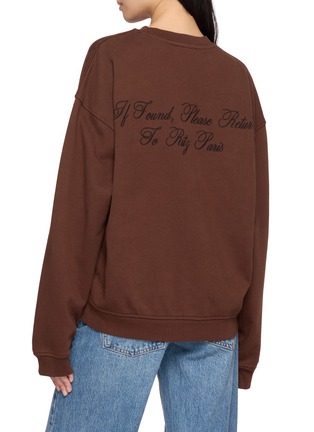 Back View - Click To Enlarge - FRAME - X Ritz Paris Logo Embroidered Sweatshirt
