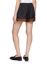 Back View - Click To Enlarge - FRAME - X Ritz Paris Contrast Trim Silk Varsity Shorts