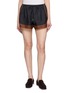 Main View - Click To Enlarge - FRAME - X Ritz Paris Contrast Trim Silk Varsity Shorts