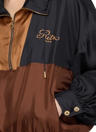  - FRAME - X Ritz Paris Colourblock Half Zip Silk Jacket
