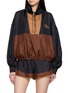Main View - Click To Enlarge - FRAME - X Ritz Paris Colourblock Half Zip Silk Jacket