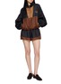 Figure View - Click To Enlarge - FRAME - X Ritz Paris Colourblock Half Zip Silk Jacket