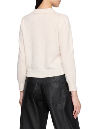Back View - Click To Enlarge - FRAME - The Pearl Embellished Collared Knit Cardigan