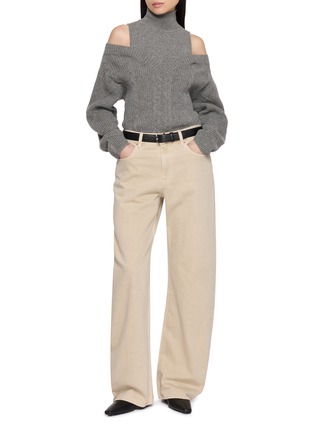Figure View - Click To Enlarge - HELMUT LANG - Bootcut Light Wash Jeans