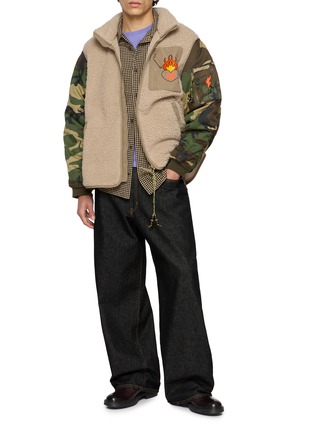 Figure View - Click To Enlarge - APRÈS SURF A.P.S. - Florian Camouflage Sleeve Fleece Jacket