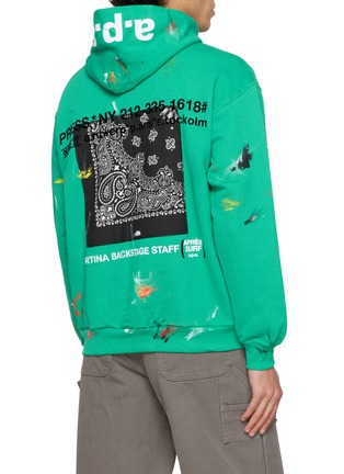 Back View - Click To Enlarge - APRÈS SURF A.P.S. - Scoiattolo Paint Effect Bandana Patch Hoodie