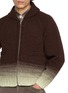  - AURALEE - Gradient Wool Zip Up Cardigan