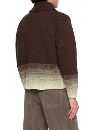 Back View - Click To Enlarge - AURALEE - Gradient Wool Zip Up Cardigan