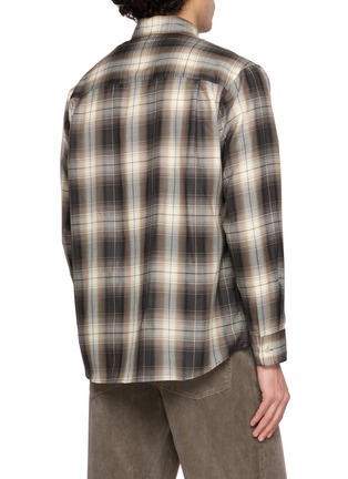 Back View - Click To Enlarge - AURALEE - Chequered Lightweight Wool Shirt