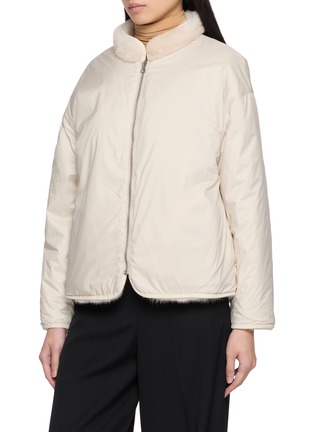 Detail View - Click To Enlarge - KRUF - Reversible Stand Collar Mink Jacket
