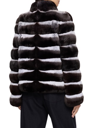 Back View - Click To Enlarge - KRUF - Stand Collar Chinchilla Jacket