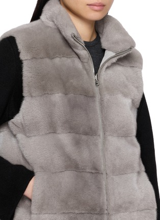  - KRUF - Reversible Stand Collar Mink Vest