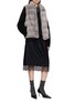 Figure View - Click To Enlarge - KRUF - Reversible Stand Collar Mink Vest