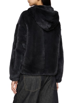 Back View - Click To Enlarge - KRUF - Mink Furt Hooded Jacket